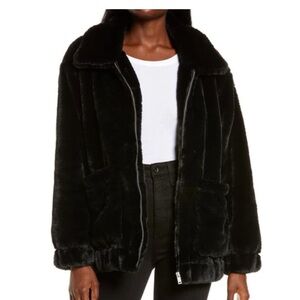 UGG Black Faux Fur Jacket